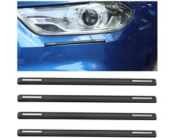 Dailygoods- Deurbeschermers Universele Koolstofvezel - Anti-botsing Strips - Hoek Bumper Guard - Anti-kras Beschermer - PVC/ABS Materiaal - 24,8 x 0,5 x 1,4 cm - Deurbescherming