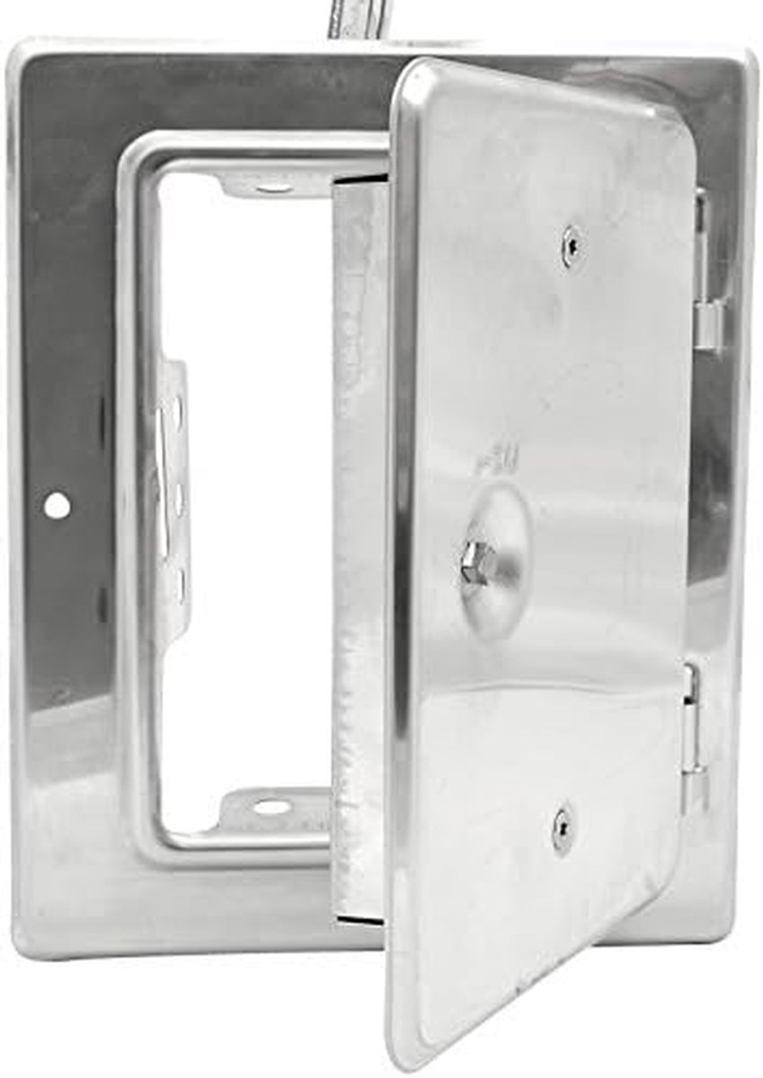 Haard Deur - Schoorsteen Klep - Open Haard Afsluiten - Roestvrij Staal - 10x24 cm - Zilverkleurig