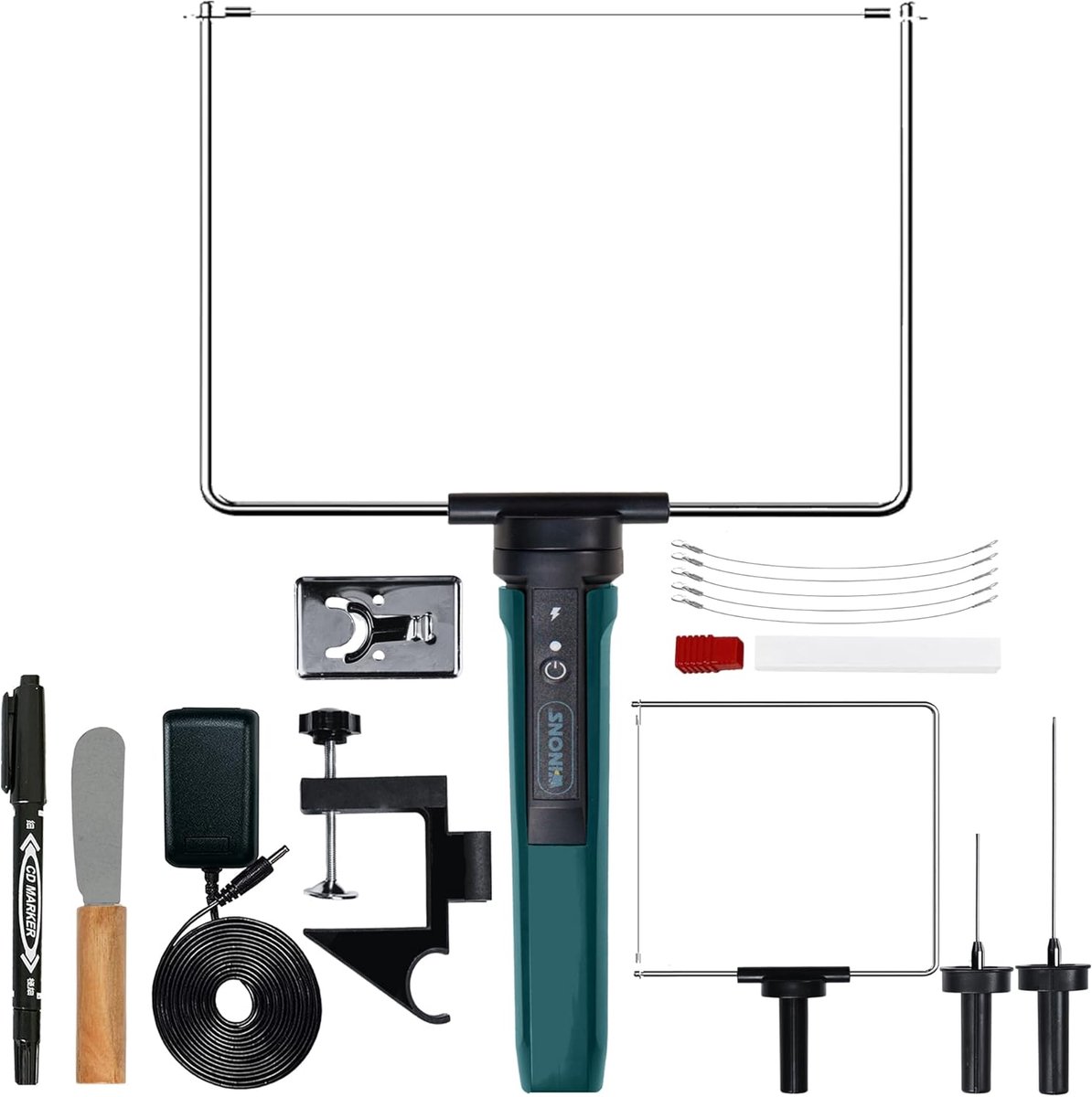 Schuimsnijder Kit - Hete Draad Tool - Precisie Snijden - Snelle Opwarming - 15 Stuks - Donker Groen