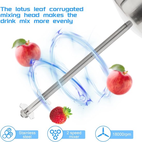 Milkshake Maker - Drankmixer Blender - Dranken Mixen - Geluidsarm Design - 650 ml - Zwart — afbeelding 3