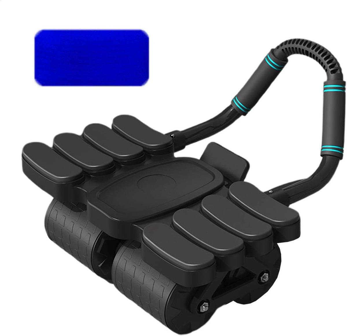 Buikspierroller - Core Trainer - Krachtige Core Training - Brede Stabiele Wielen - Compact Ontwerp - Zwart