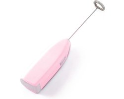 Elektrische Opschuimer - Melkopschuimer - Koffie Maken - Draagbaar Ontwerp - 20.3 cm - Roze