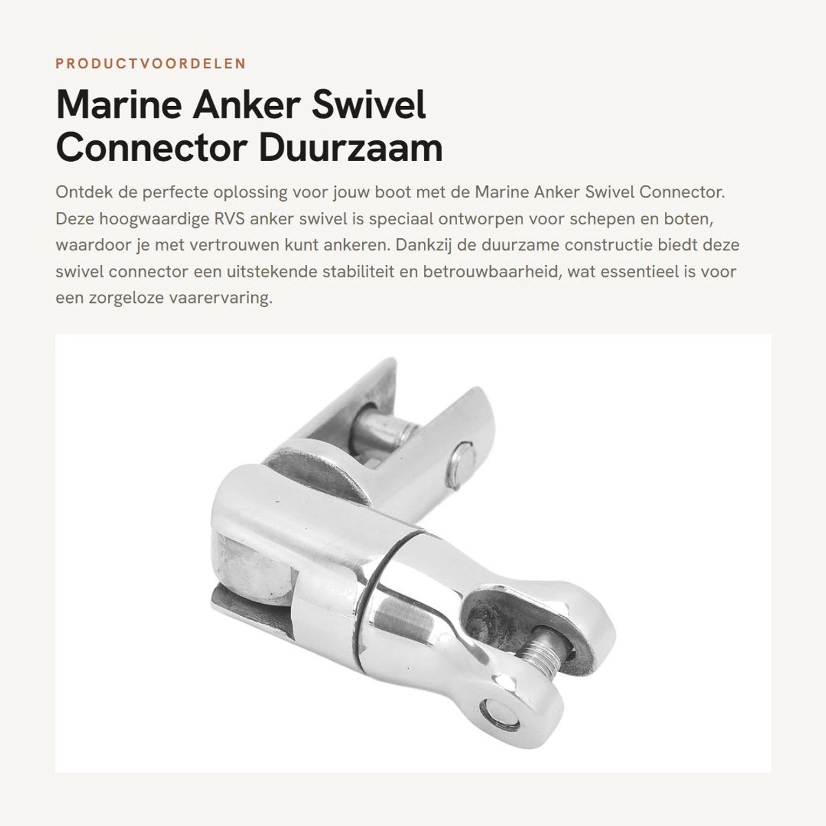 Dailygoody - Marine Anker Swivel Connector - Duurzaam en sterk