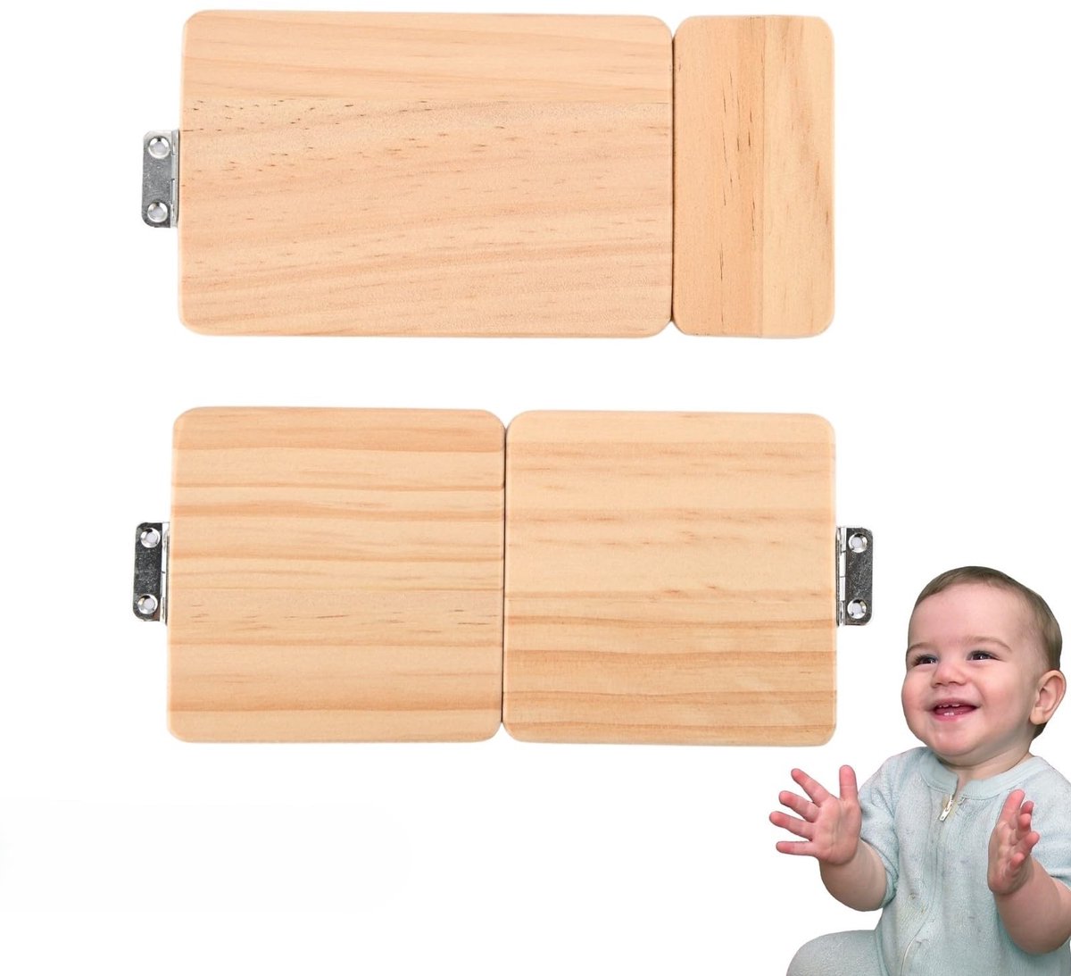 Dailygoods- Busy Board - Houten Activiteitsmaterialen - Sensorisch Speelgoed - Montessori Educatief Speelgoed - DIY Deur Onderdelen - 2-delige Set - Sensory Board