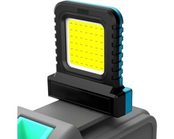 Draagbare LED Werkverlichting - Schijnwerper Oplaadbaar - Werkplaats Verlichten - Waterdicht IP67 - 8.3 x 3.5 x 9.5 cm - Groen