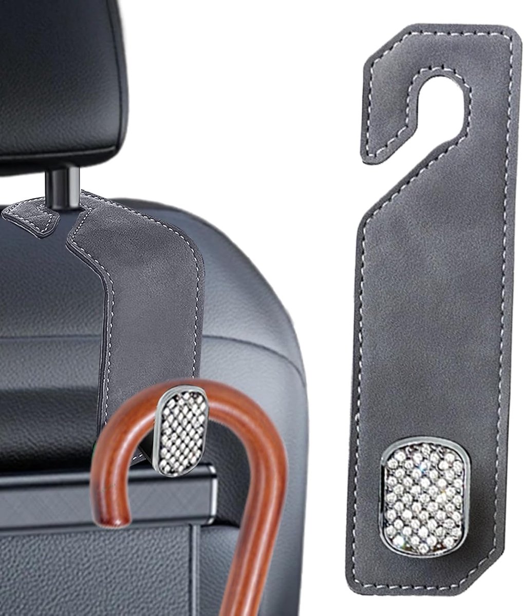 Auto Hoofdsteun Haken - Auto Organizer - Auto Organiseren - Draaibare Functie - 20 x 6 x 6 cm - Grijs