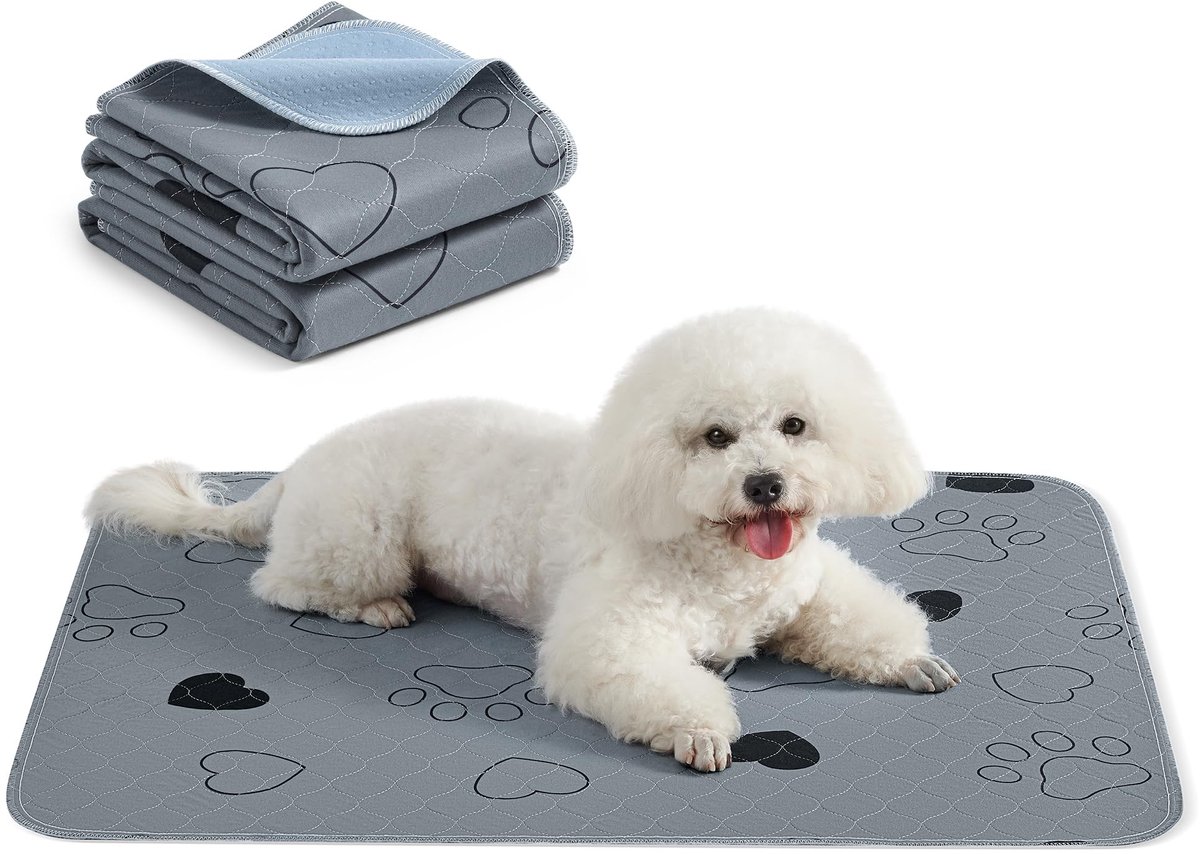 Dailygoods- Puppy Pads Wasbaar - Set van 2 - 91 x 86 cm - Lekvrij - Antislip - Superabsorberend - Comfortabele plek voor honden - Hondenmat