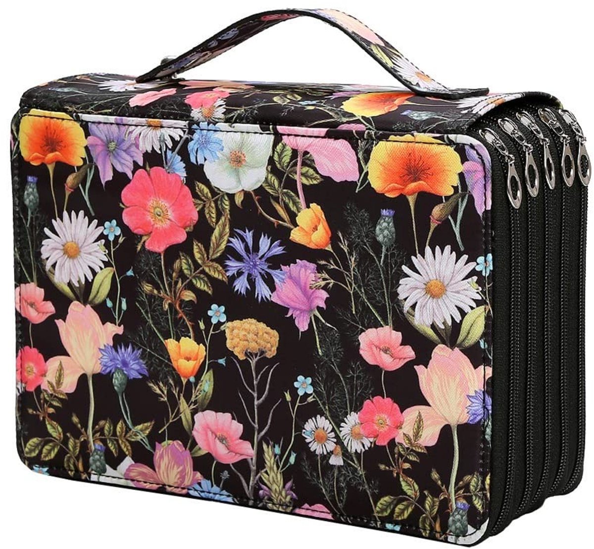 Dailygoods- Opbergvak Organizer - Grote Ruimte - Pennenhouder - Multifunctionele Tas - Bloemenkleur - Waterdicht Polyester - Pennenetui