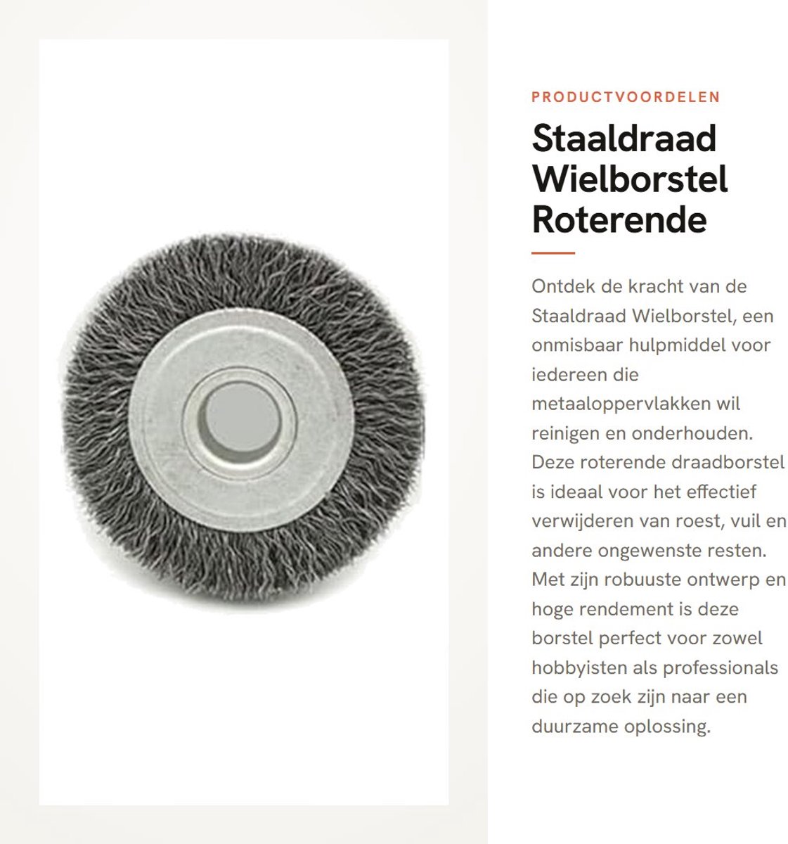 Dailygoods- Wielborstel Duurzaam - Roterende Draadborstel - 75mm Buitendiameter - 13mm Gatdiameter - Voor Metaaloppervlaktereiniging - Hoog Rendement - Staalborstel