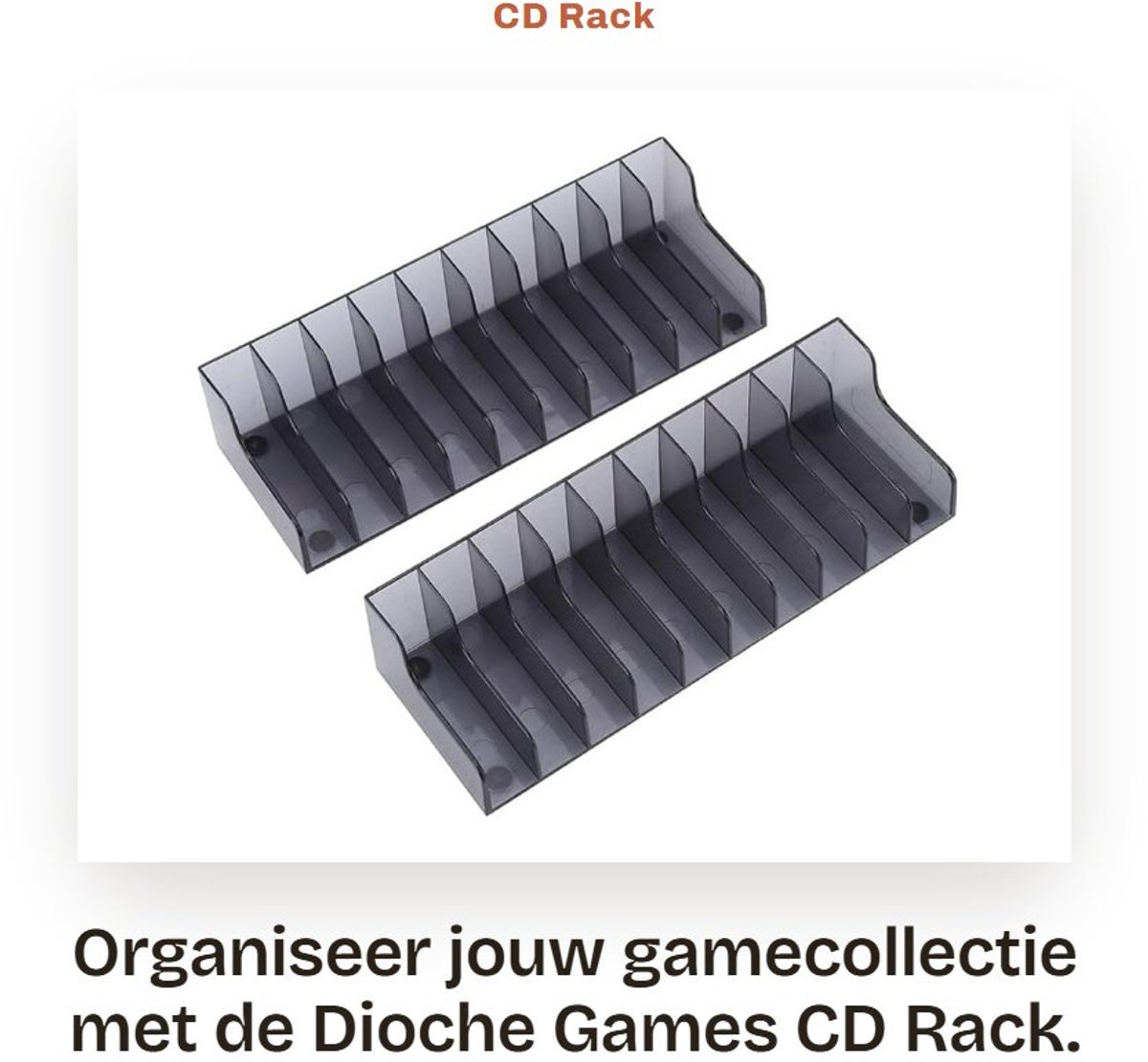 Dailygoods- CD Rek Grote Capaciteit - Game CD Houder - PS4/SLIM/PRO Beugel - Duurzaam ABS - Lichtgewicht - Eenvoudig te Installeren - Game Card Holder