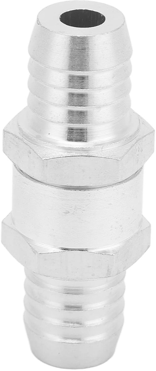 Dailygoods- Terugslagklep Aluminium 0.2-6 Bar - Eenrichtingsterugslagklep - Universeel Voor Brandstof - Water - Olie - Lucht/Vacuüm - Zilver - Eenrichtingklep