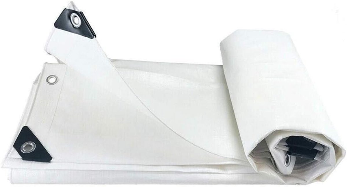 Heavy Duty Tarp - Afdekzeil met Oogjes - Goederen Beschermen - Waterdicht en Scheurbestendig - 2x3 Meter - Wit