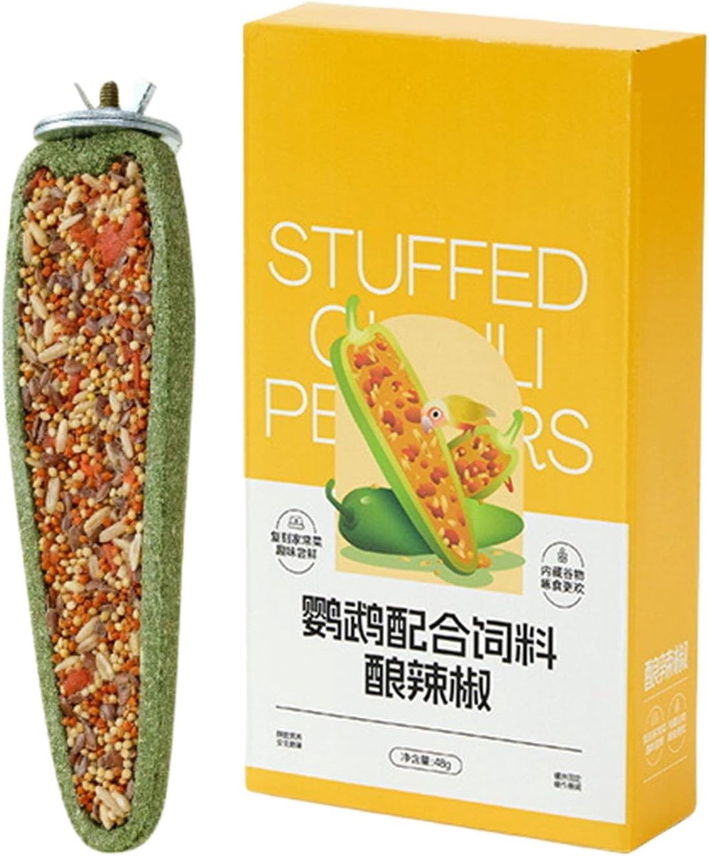 Vogel Kauwstaaf - Interactief Speelgoed - Snavel Verzorging - Natuurlijke Ingrediënten - 12 x 4 cm - Natuurlijk