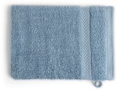 Gants de toilette DoubleDry Hotel 16 x 21 cm – Lot de 6 – 100 % Coton 500 g/m2 – Doux et absorbant - Bleu clair