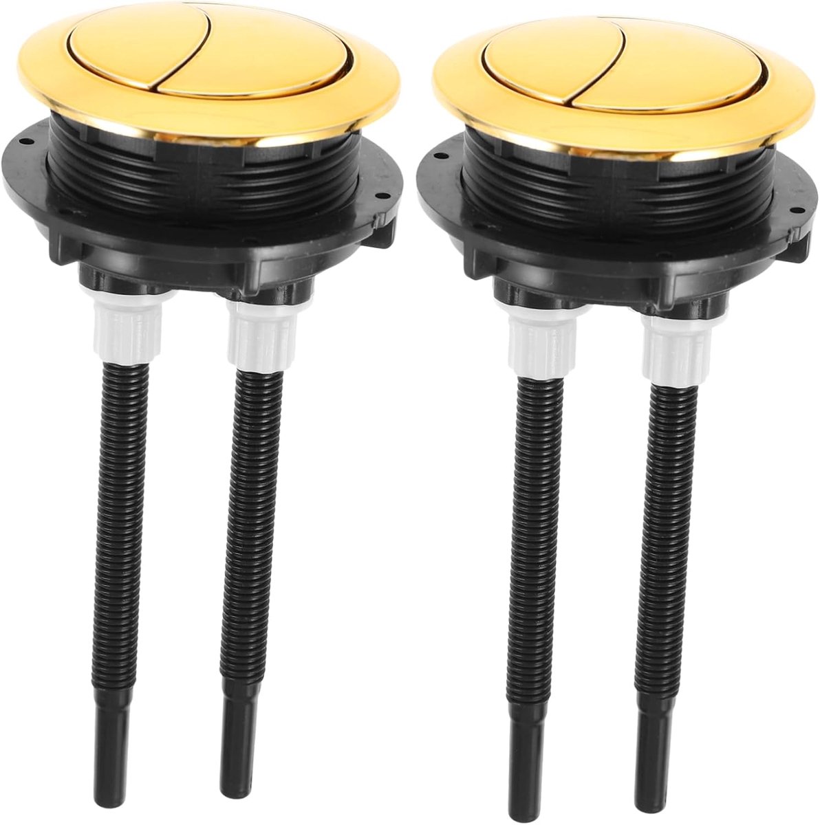 Toilet Tank Knop - Dubbele Spoelknop - Toilet Reparatie - Eenvoudige Installatie - 6x6x6 cm - Goudkleurig