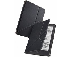 Hoes Geschikt voor Kobo Clara HD - Luxe E-reader Trifold Case - Bescherm Hoesje Book Cover - Zwart