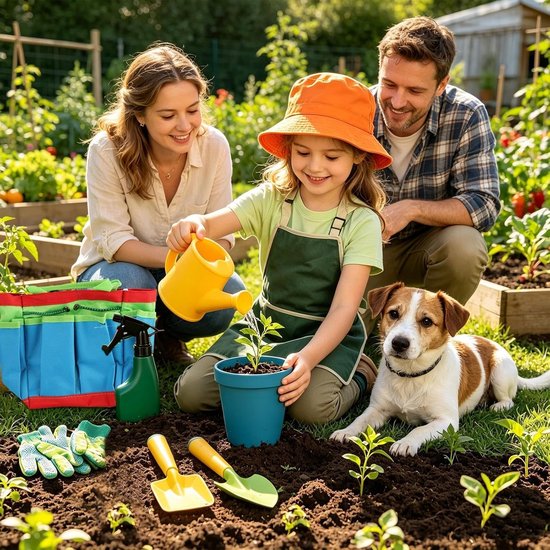 Kindertuingereedschap Set - Buiten Speelgoed - Tuinieren en Spelen - Veilig en Duurzaam - 10 Delig - Multicolor — afbeelding 5
