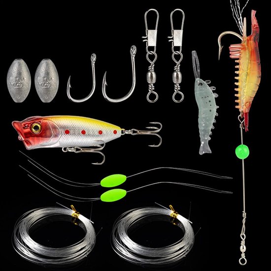 Kunstaas Kit - Vis Aas - Zoetwater Vissen - Complete Visoplossing - 13 Delig - Multicolor — afbeelding 2