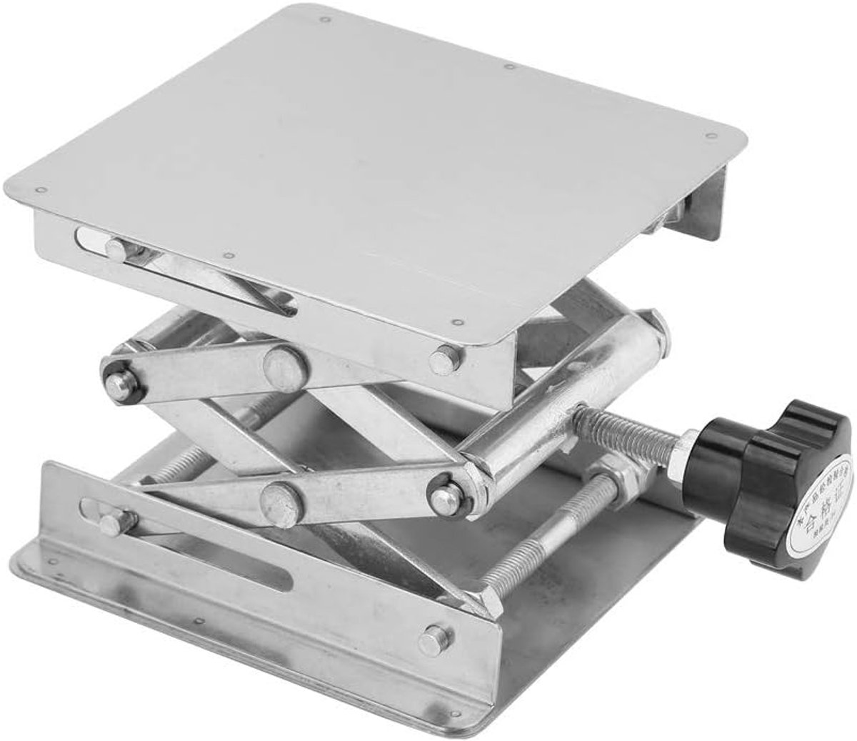 Laboratorium Hefplatform - Scharenlift Werkbank - Experimenten Uitvoeren - Roestvrij Staal - 10x10 cm - Zilver