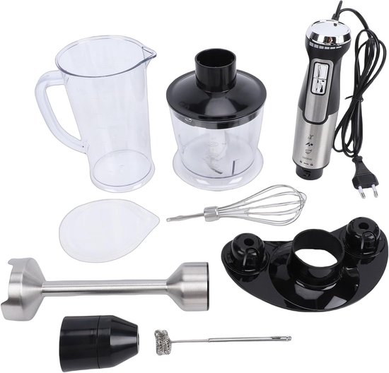 Handblender Keukenmachine - Staafmixer Set - Eten Bereiden - Alles-in-één Hulpmiddel - 26 x 25 x 14 cm - Zwart — afbeelding 3