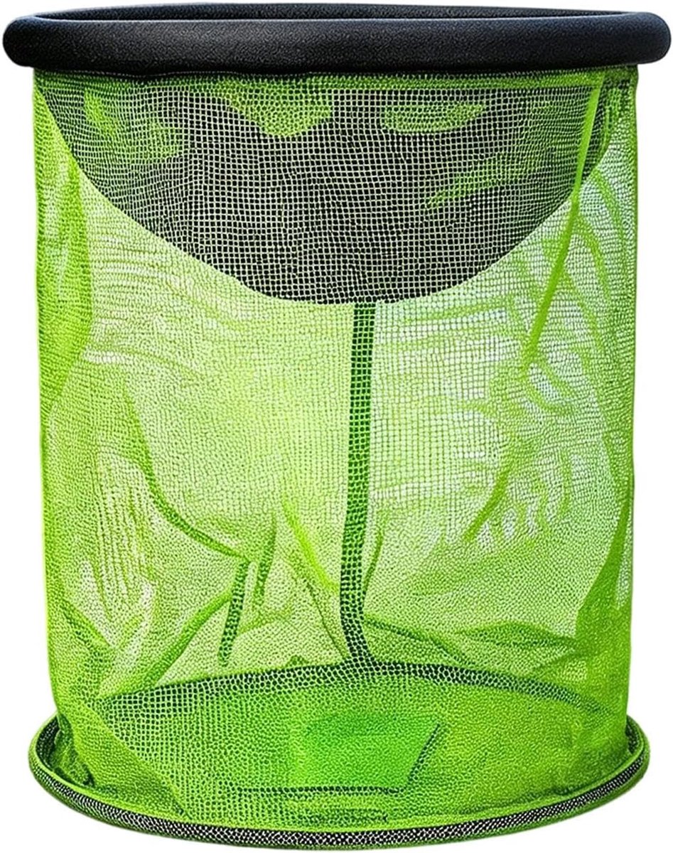 Drijvende Viskorf - Aas Mand - Levend Aas Houden - Duurzaam Gaasontwerp - 35 x 35 x 7 cm - Groen