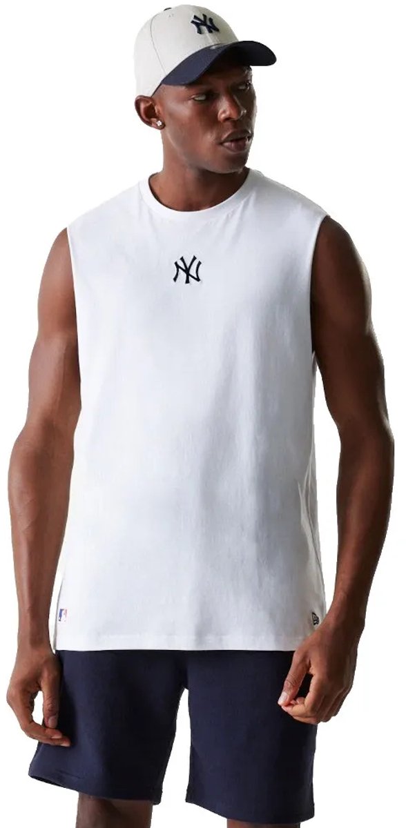 New Era Mlb Midi New York Yankees Mouwloos T-shirt XL Man Wit