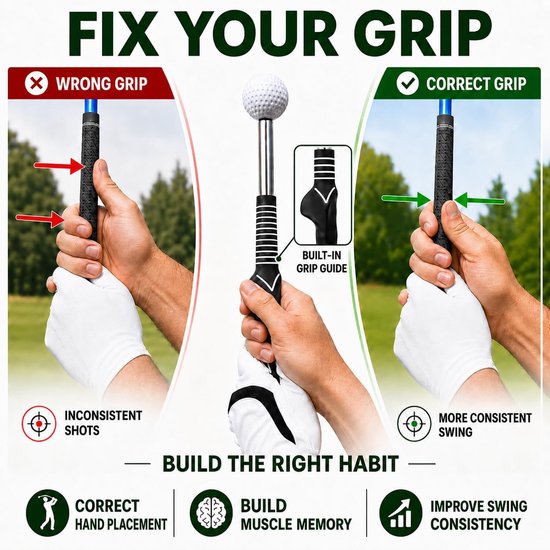Golf swing trainer - 5-in-1 - gripcorrectie - rechtshandig van GOLF — afbeelding 3