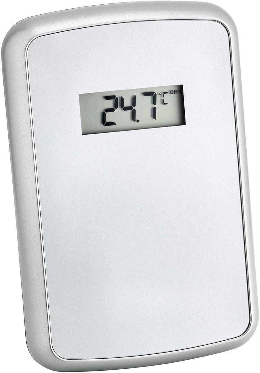 Temperatuur Zender - Buiten Sensor - Weer Meten - Draadloze Overdracht - 30 Meter Bereik - Zilver
