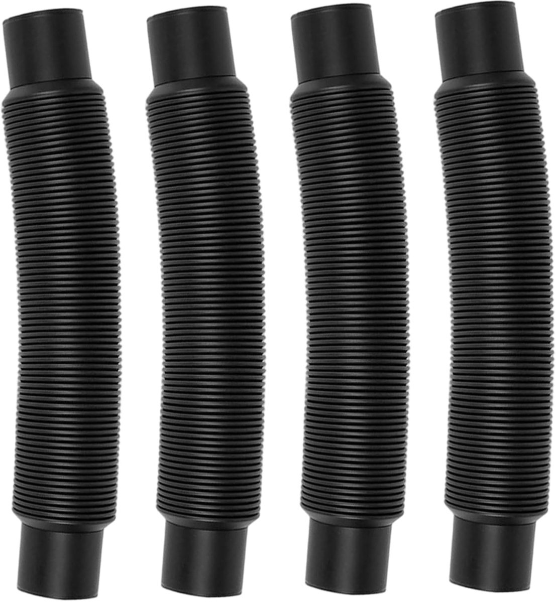 Regenton Slang - Verbindingsslang Vaten - Water Opslag - Flexibel Uitbreidbaar - 4 Stuks - Zwart