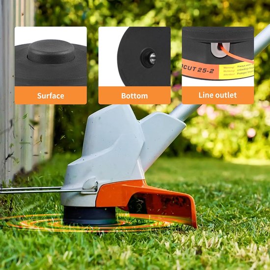 Trimmerkop Voor Stihl - Vervanging Van De Trimmerkop - Trimmerkop Met Trimmerdraad - Maaikop Geschikt Voor Stihl Autocut 25-2 — afbeelding 3