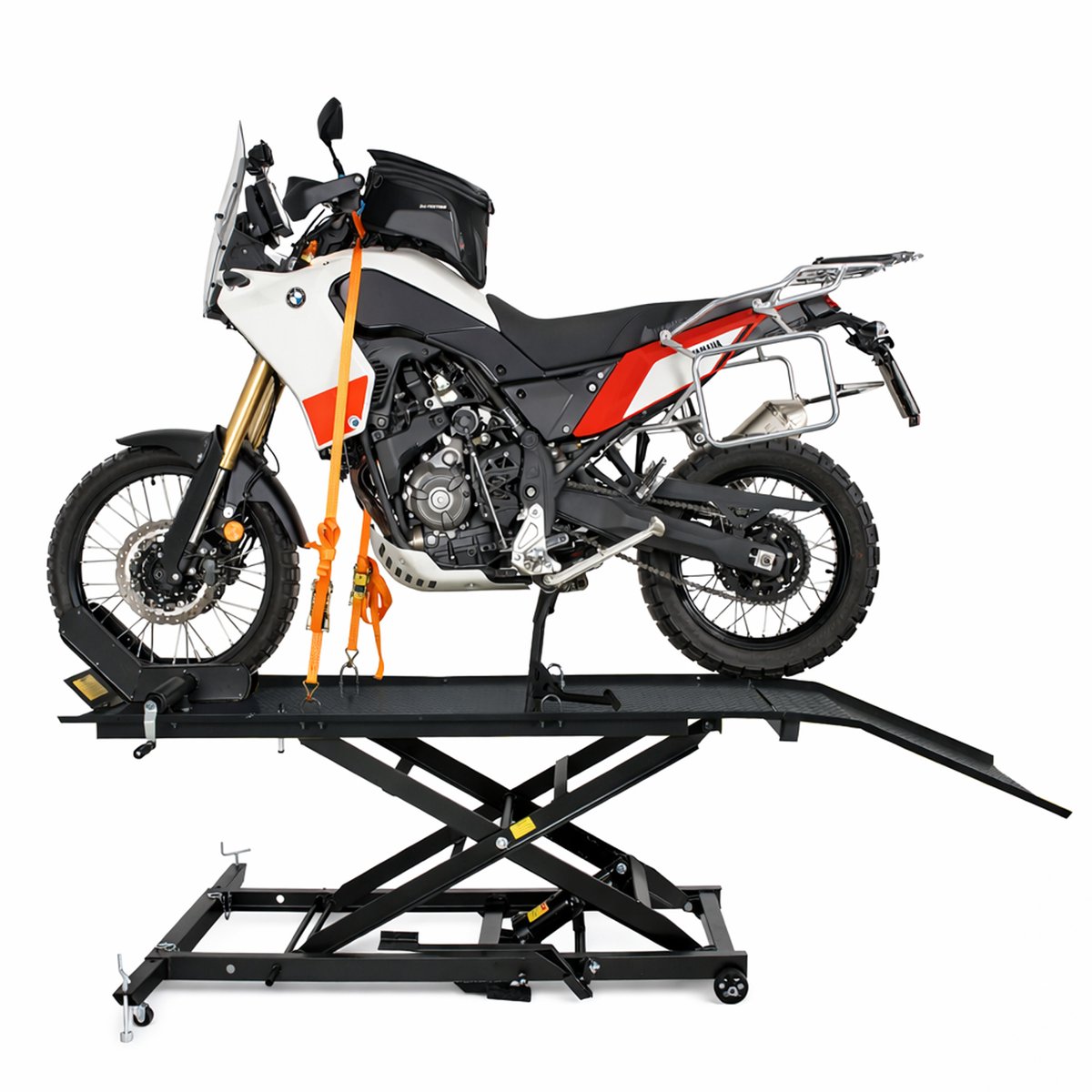TRUTZHOLM Hydraulische Motorlift XL 560kg - Schaarlift Breedte 60,5cm - Motorfiets Heftafel Oprijplaat Platform Zwart