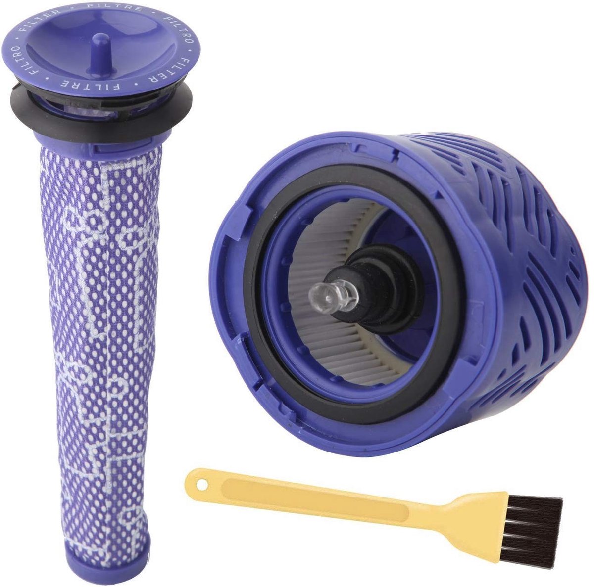 Dailygoods - Wasbare filtereenheid - Dyson V6 - Draadloze dierenstofzuiger - Compatibel met diverse modellen - HEPA-postfilter - Inclusief reinigingsb...