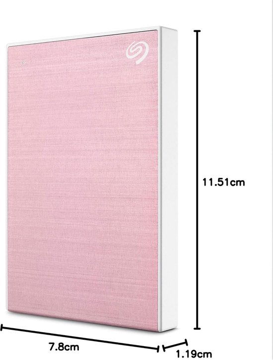 Externe Harde Schijf - Draagbare Opslag - Bestanden Opslaan - Met Wachtwoord Beveiliging - 2TB - Rosé Goud — afbeelding 5