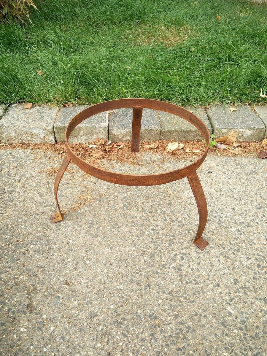 Tuin Grid Stand - Vuurschaal Houder - Buiten Sfeer - Metalen Plantenbak - 35 cm Diameter - Zwart