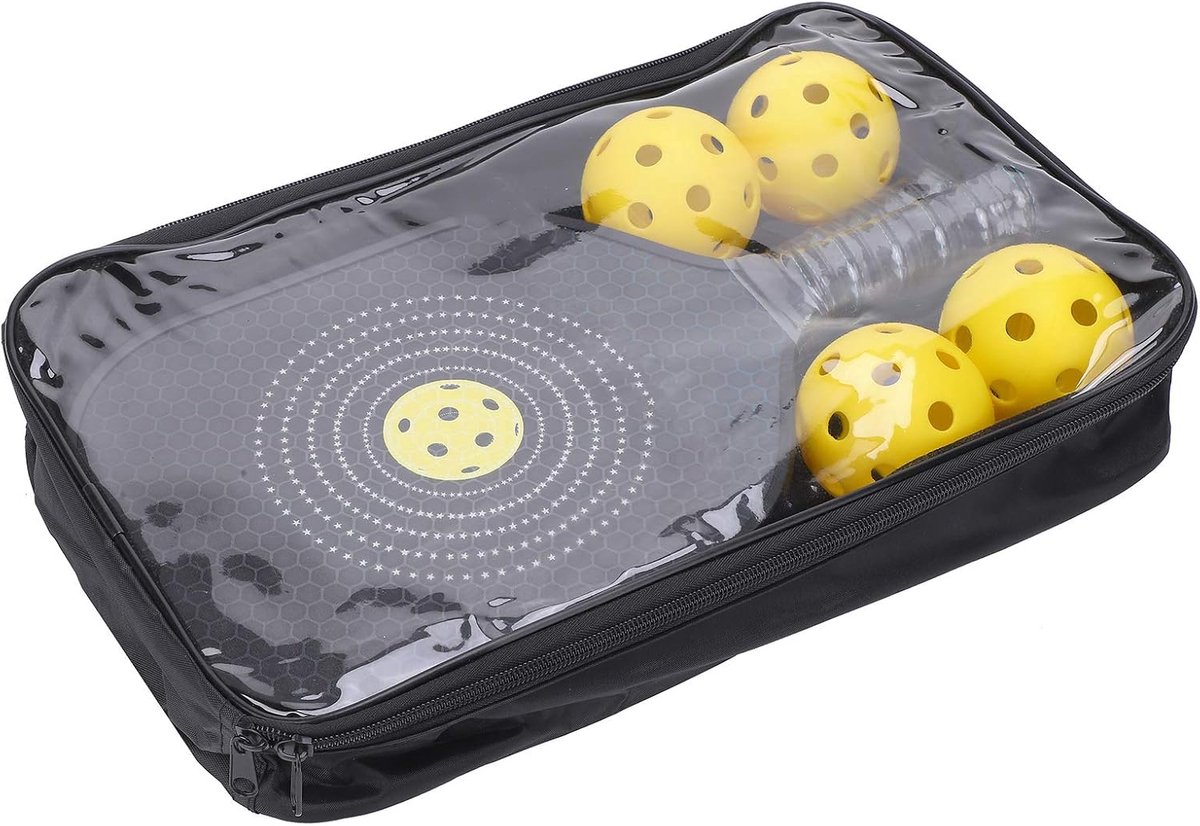 Pickleball Set - Sport Rackets - Binnen en Buiten - Glasvezel Slagvlak - Set van 2 - Meerdere Kleuren