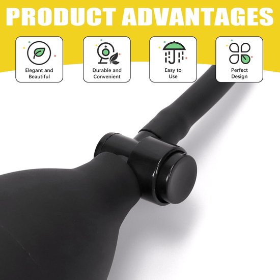 Luchtwig Pompset - Opblaasbare Krik - Precisie Uitlijning - Scheurvast Rubber - 4 Stuks - Zwart — afbeelding 3
