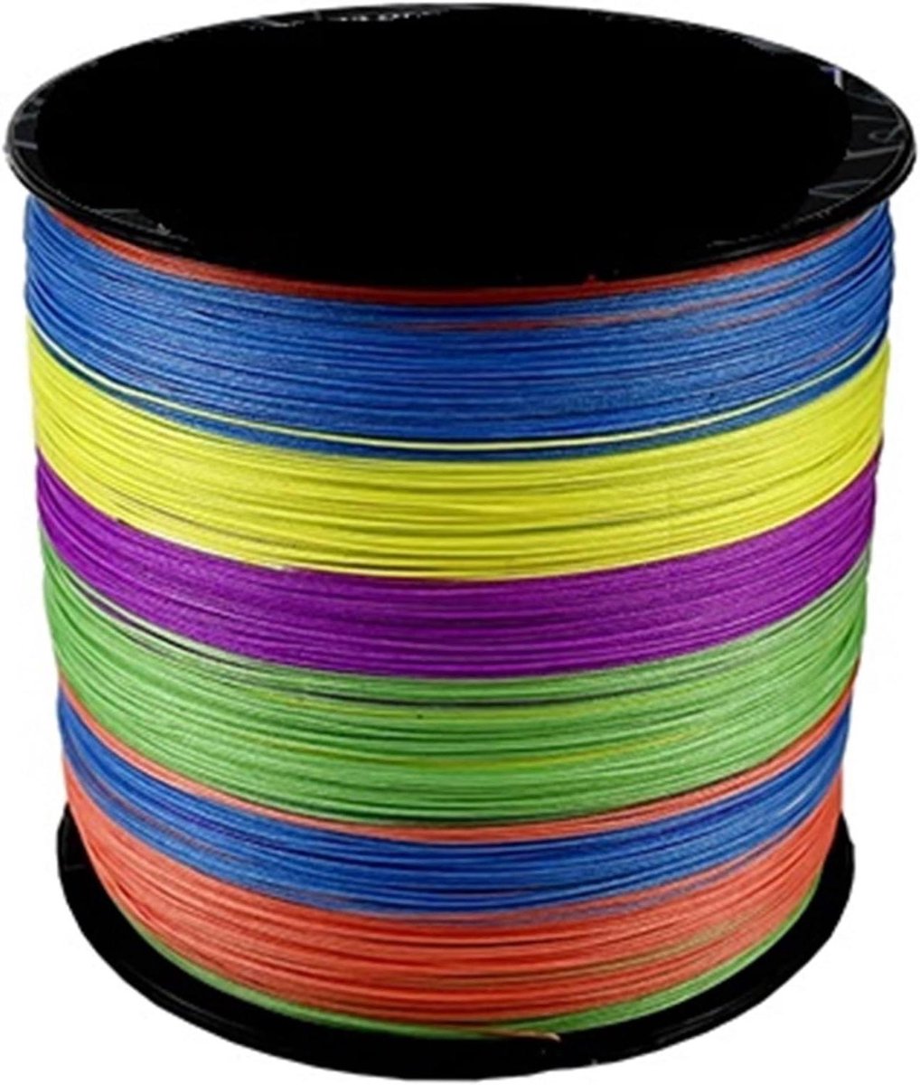 Gevlochten Vislijn - Sterk Koord - Zoutwater Vissen - 12-Strengs Constructie - 100M 0.55MM 120LB - Meerkleurig