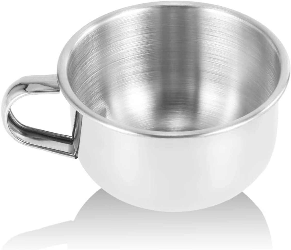 Rasierzeep in Becher voor Mannen, RVS Scheerbekken, Perfect voor Scheeraccessoires en Reiniging