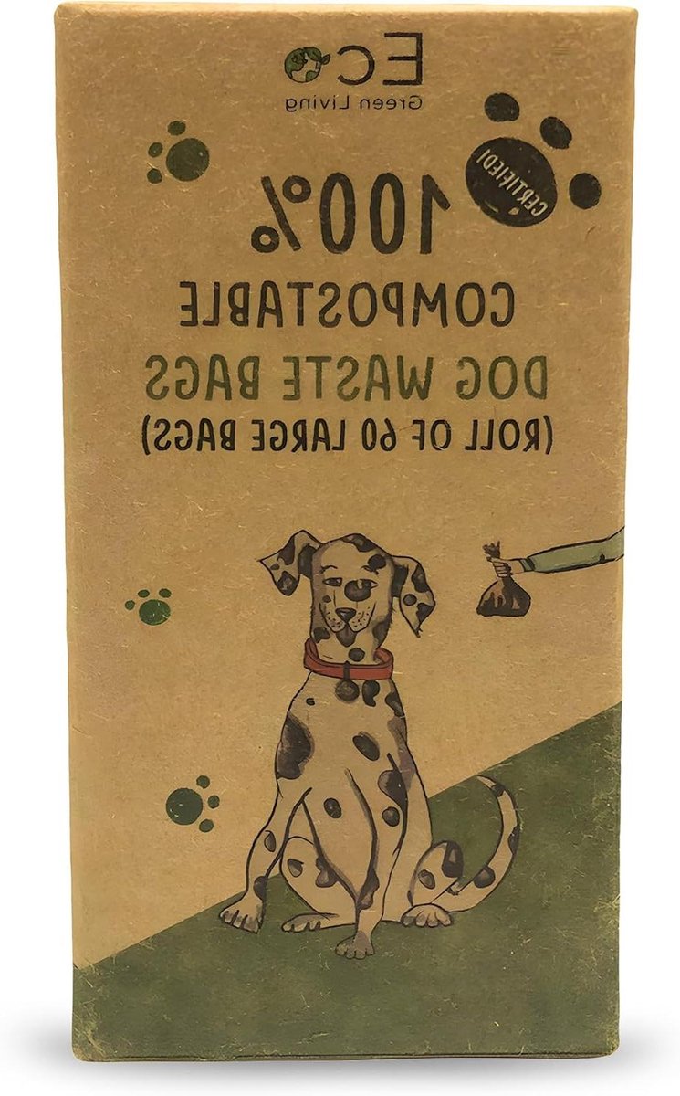 Poepzakjes Honden - Afvalzakken - Hondenuitlaat - Gecertificeerd Composteerbaar - 60 Zakjes - Groen