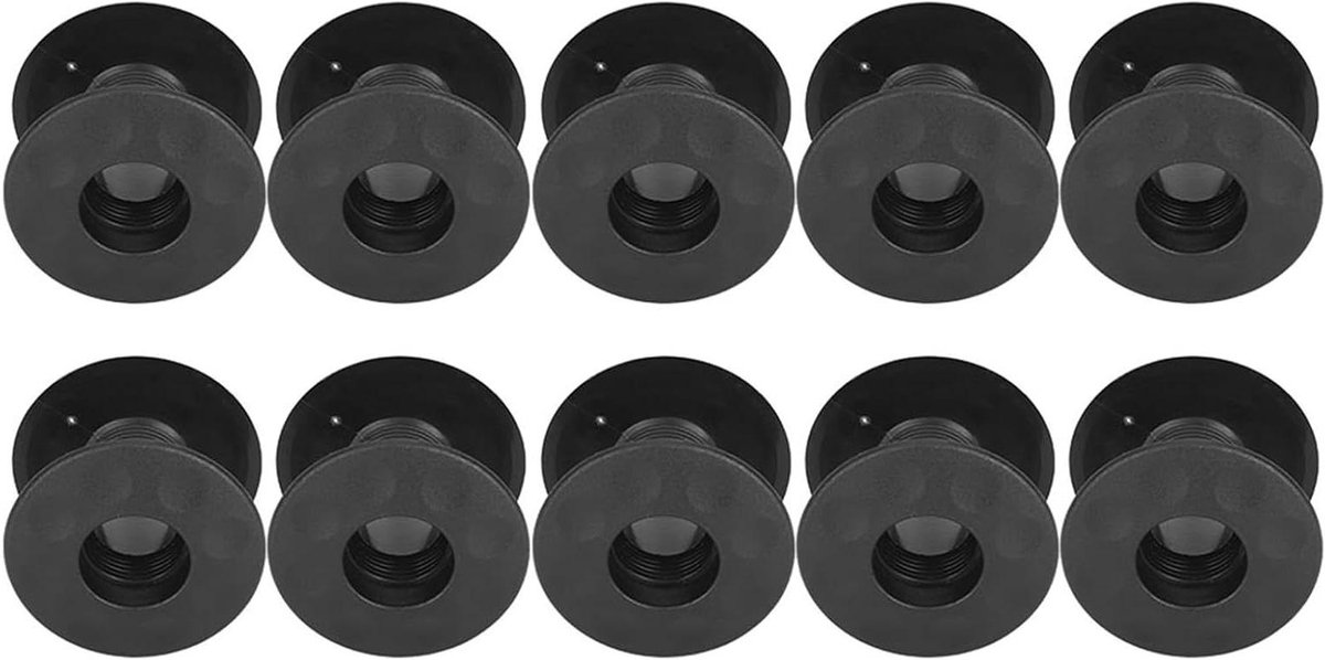 Tafelvoetbal Lagers - Voetbaltafel Onderdelen - Spel Reparatie - Schroefdraad Structuur - 10 Paar - Zwart