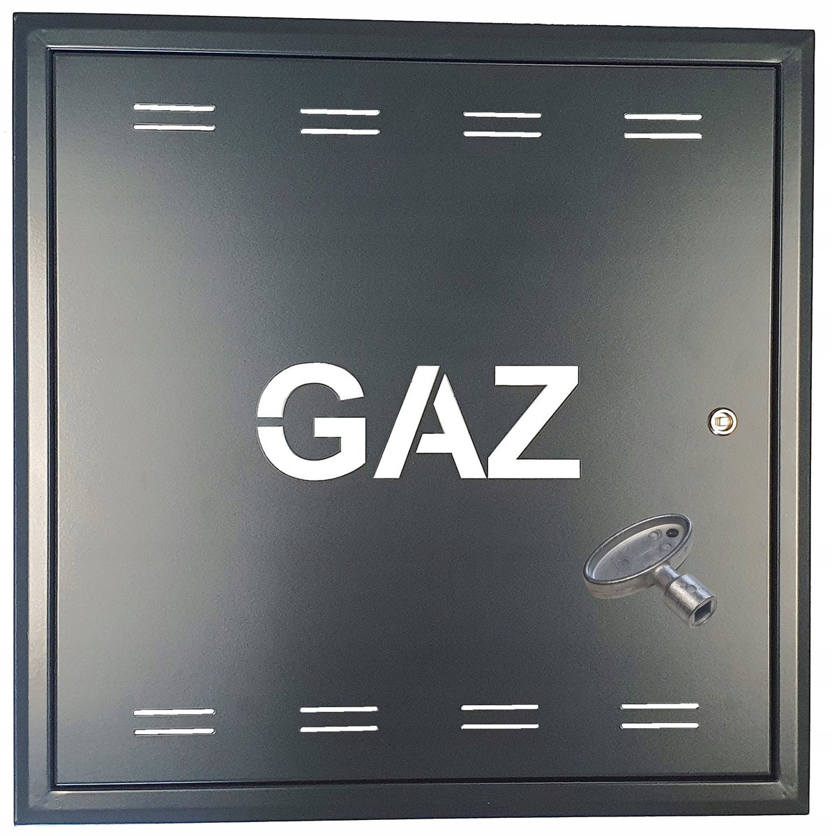 Merkloos Antraciet Gasluik 50x50cm met Sleutel