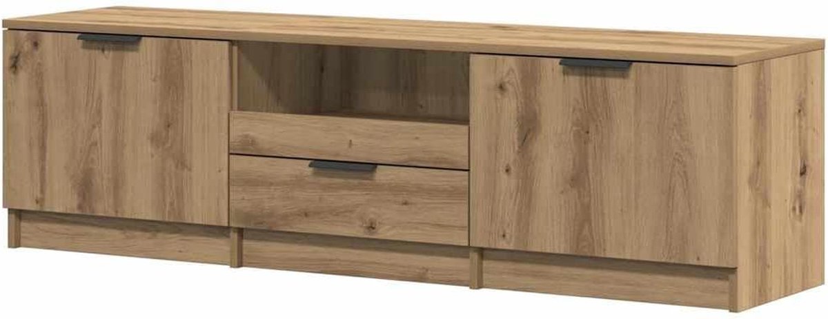 TV-kast - TV-meubel TV-standaard - Woonkamer organiseren - Glad vochtbestendig oppervlak - 140 x 35 x 40 cm - Artisan eiken