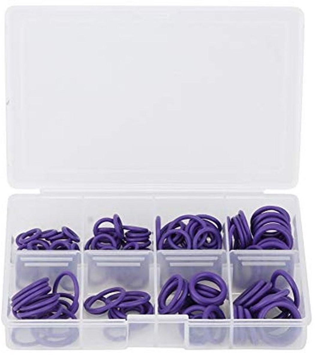 145 stuks A/C Systeem O Ring, SAE Metrische O Ring Kit, Automotive een C Systeem O Ring Seals Set Auto Airconditioner Voertuig Kit, A/C Systeem O Ring en Pakking Seal Kit, Andere benodigdheden