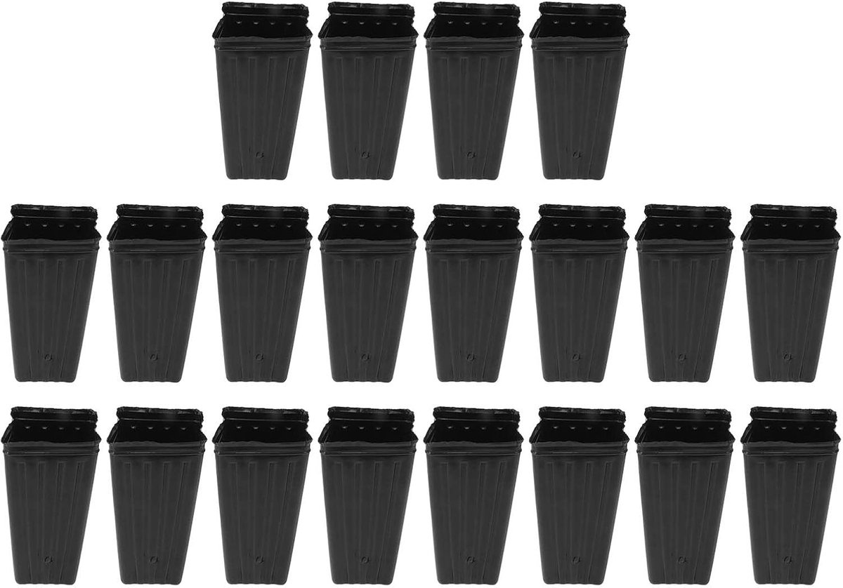Herbruikbare Plastic Zaadlingpotten 20 Stuks met Afwateringsgaten voor Binnen- en Buitentuin, Ideaal voor Groenten, Fruit en Bloemen kweken
