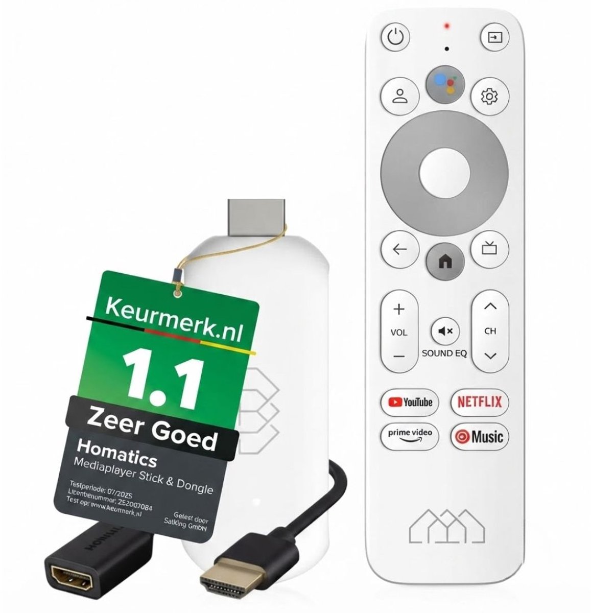 NIVA® Chromecast - Media Streamer - Chromecast voor Tv - Wit - 4cm × 2cm × 10cm