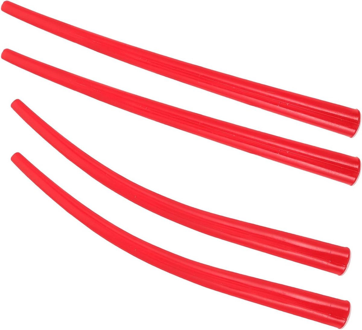 Kitpistool Mondstukken - Kitverlenger Afdichtingspunten - Nauwkeurig Afdichten - Gebogen Rechte Tips - 26 cm - Rood
