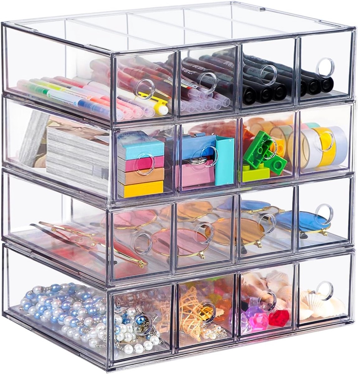 Multifunctionele Lade Organizer met 16 Compartimenten voor Kantoor en Huishouden, Ideaal voor Bureau en Stationery Opslag