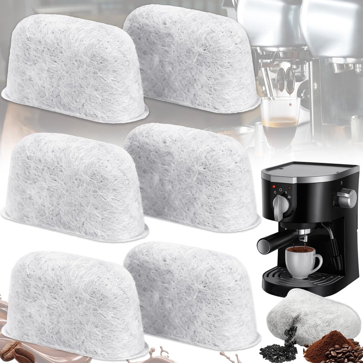 Omgoods - Geactiveerde Koolstof Waterfilters voor Koffiezetapparaat (6 Stuks)
