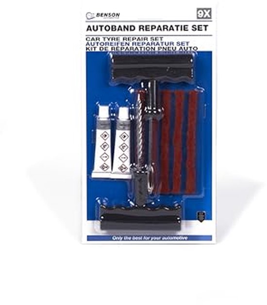 Tubeless Reparatie Set - Bandenplak Set - Band Lek Repareren - 9 Delig Basic - Universeel - N.v.t. — afbeelding 2
