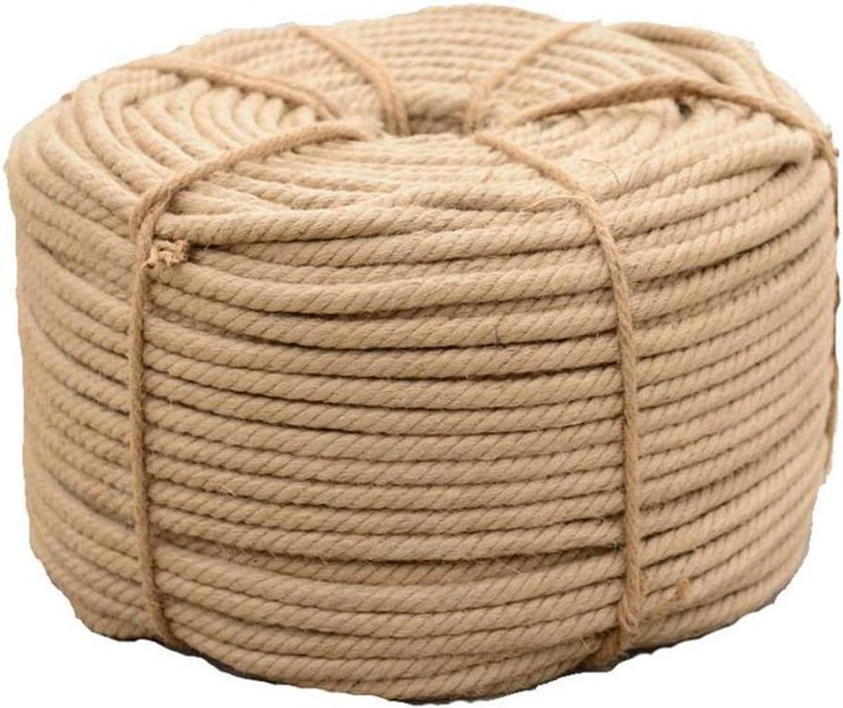 Hennep Touw - Jute Touw Sisal - Ambachten en Decoratie - 100% Natuurlijke Vezels - 50 meter 14 mm - Bruin